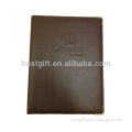 leather menu folder, retro inner background